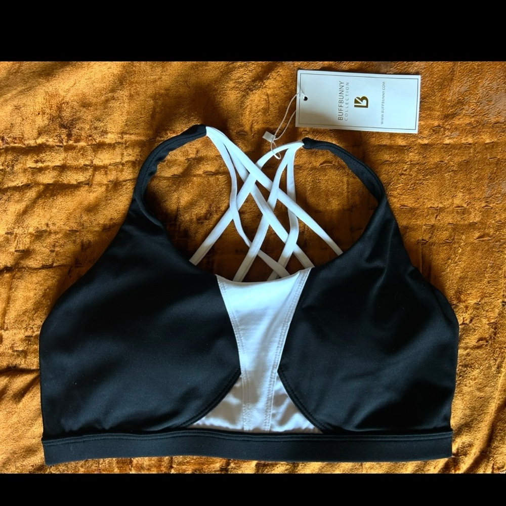 Buffbunny Namastay Black and White Sports Bra